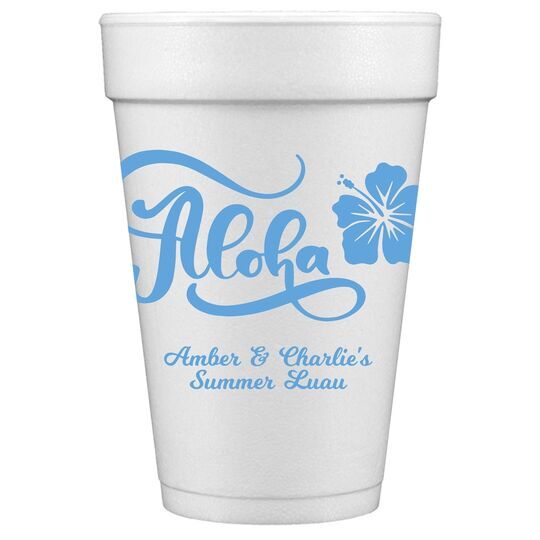 Aloha Styrofoam Cups